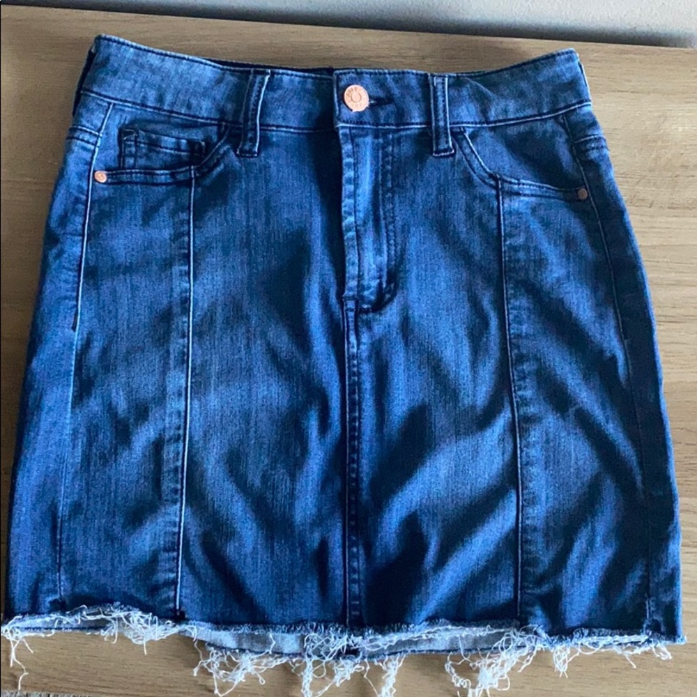 Denim mini skirt